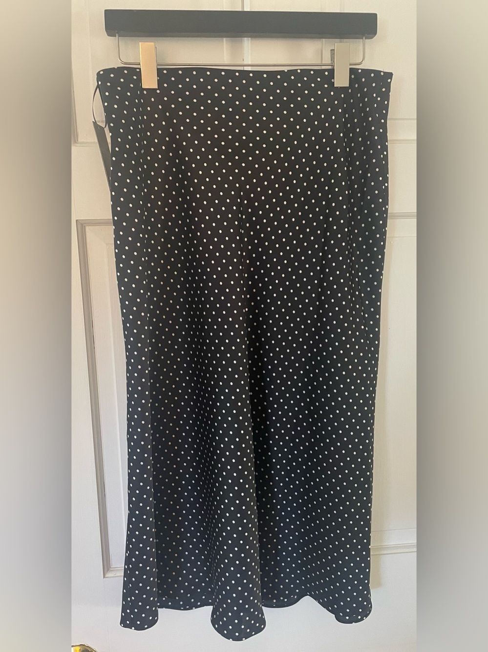 Black Polka Dot Midi Skirt - Picture 4 of 5